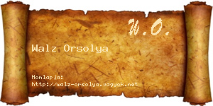 Walz Orsolya névjegykártya
